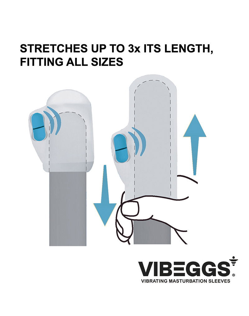 9: VIBEGGS - Candy Curves - Vibrierende Masturbationshülle - Weiß