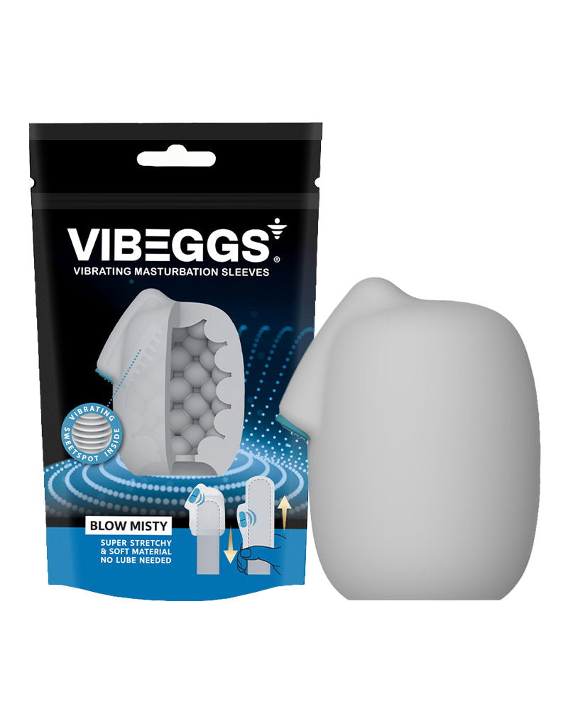 1: VIBEGGS - Blow Misty - Vibrierende Masturbationshülle - Weiß