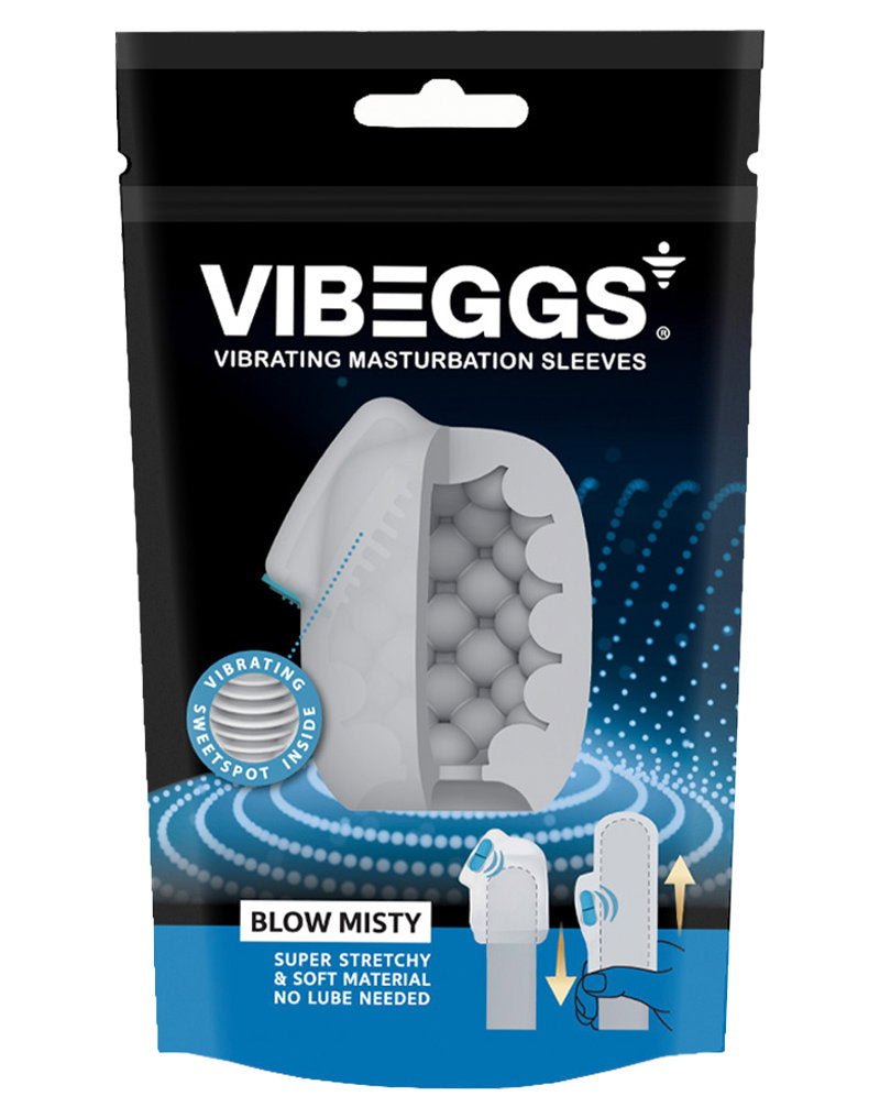 3: VIBEGGS - Blow Misty - Vibrierende Masturbationshülle - Weiß