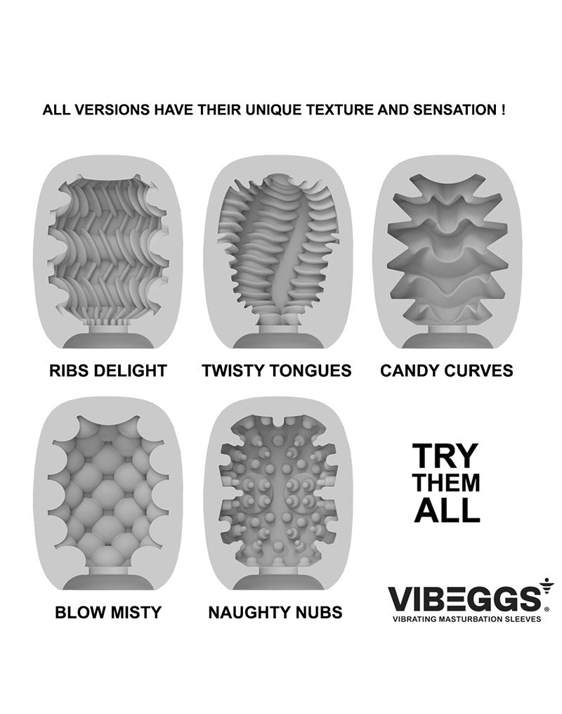 VIBEGGS - Ribs Delight - Vibrierende Masturbationshülle - Weiß