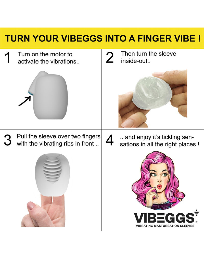 VIBEGGS - Ribs Delight - Vibrierende Masturbationshülle - Weiß