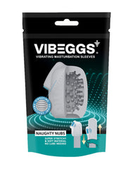 3: VIBEGGS – Naughty Nubs – Vibrierende Masturbationshülle - Weiß