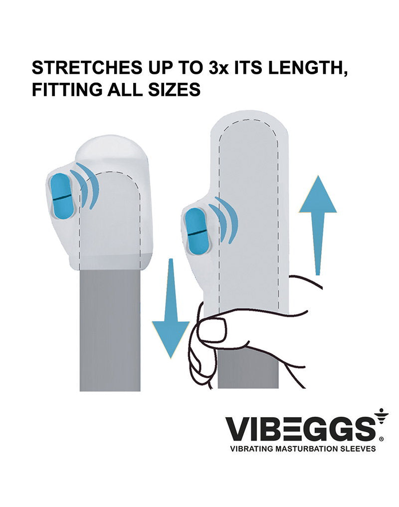 9: VIBEGGS – Naughty Nubs – Vibrierende Masturbationshülle - Weiß