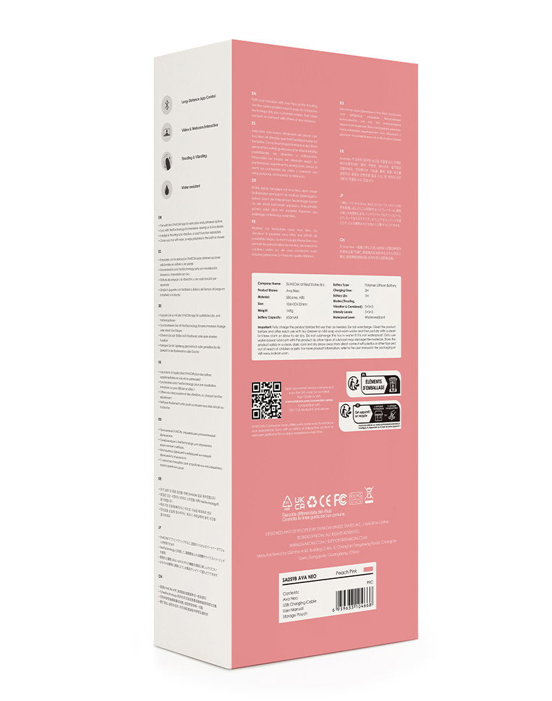 9: SVAKOM - Ava Neo - Schubvibrator - Peach Pink