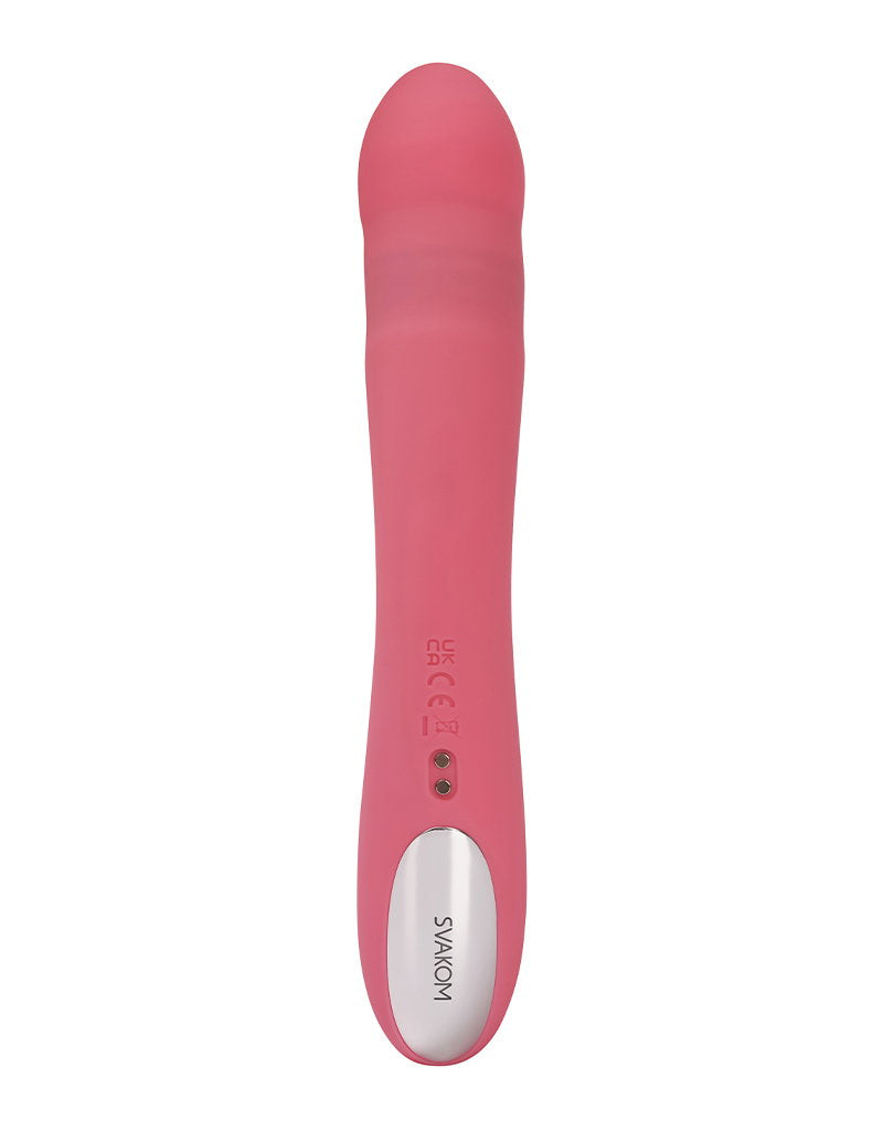 2: SVAKOM - Avery - Thrusting Rabbit Vibrator - Strawberry Pink
