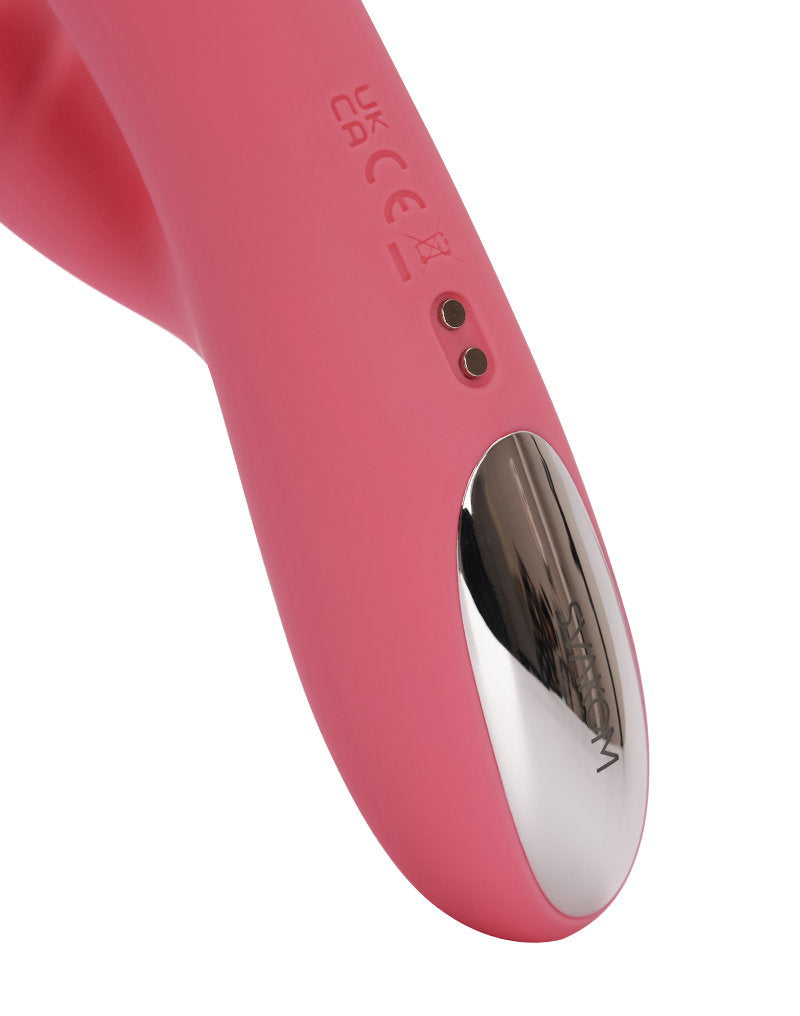 4: SVAKOM - Avery - Thrusting Rabbit Vibrator - Strawberry Pink