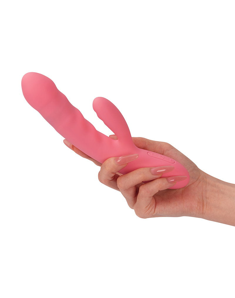 5: SVAKOM - Avery - Thrusting Rabbit Vibrator - Strawberry Pink