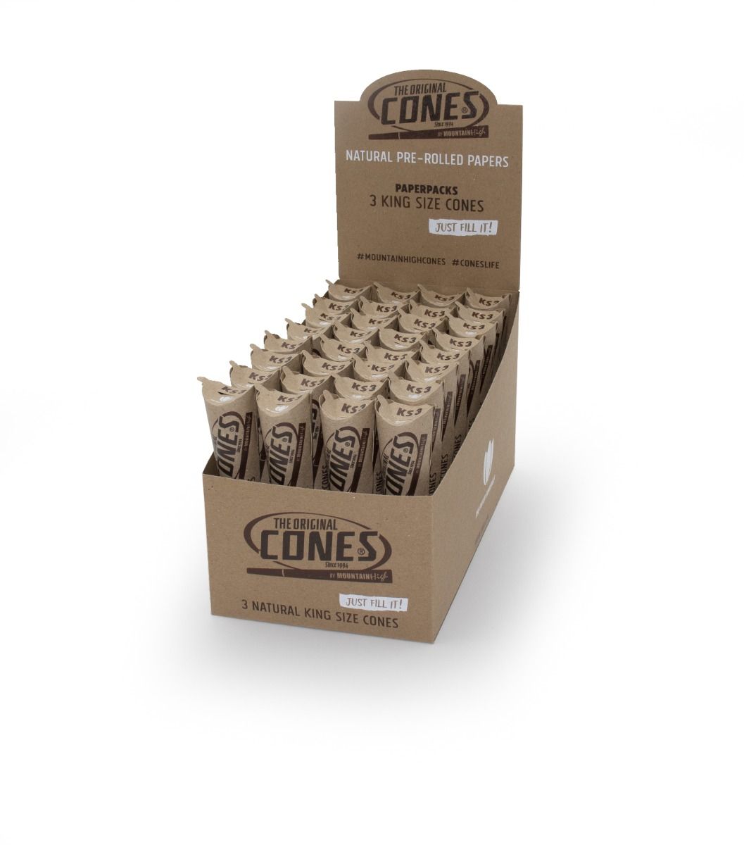 32 x 3 The original Cones King Size unbleached