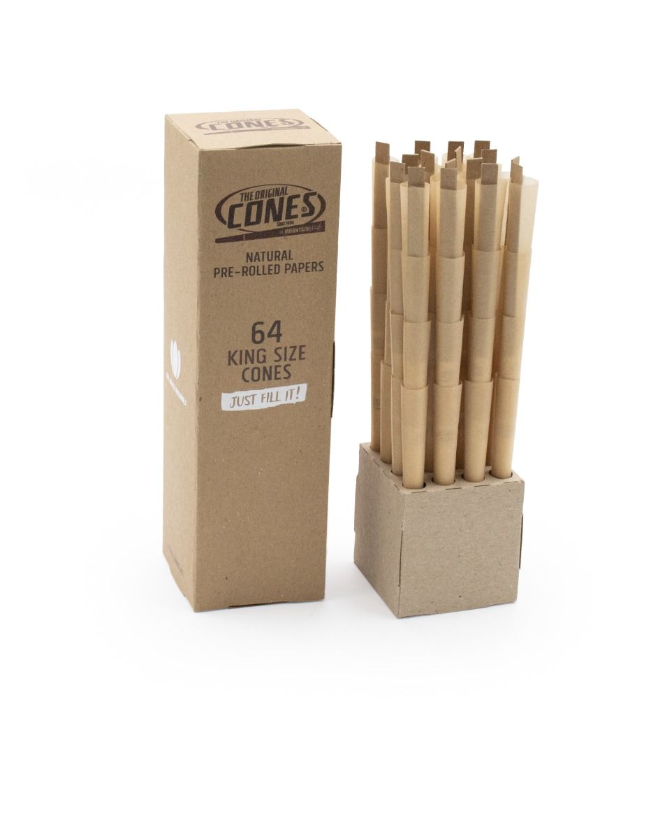 64 x The original Cones King Size unbleached