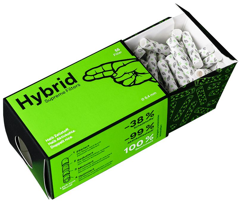 Hybrid Supreme Aktivkohlefilter - 6.4mm (8 x 55 Stk.)
