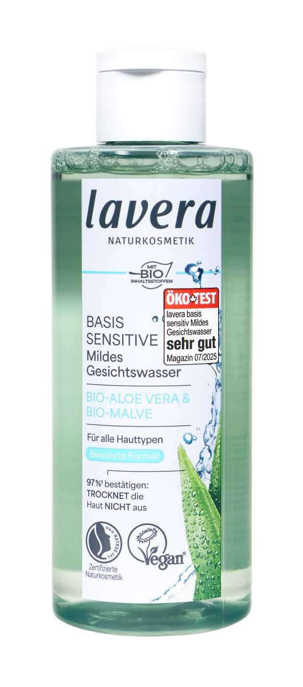 Lavera Basis Mildes Gesichtswasser Bio-Aloe Vera & Bio-Malve, 200 ml