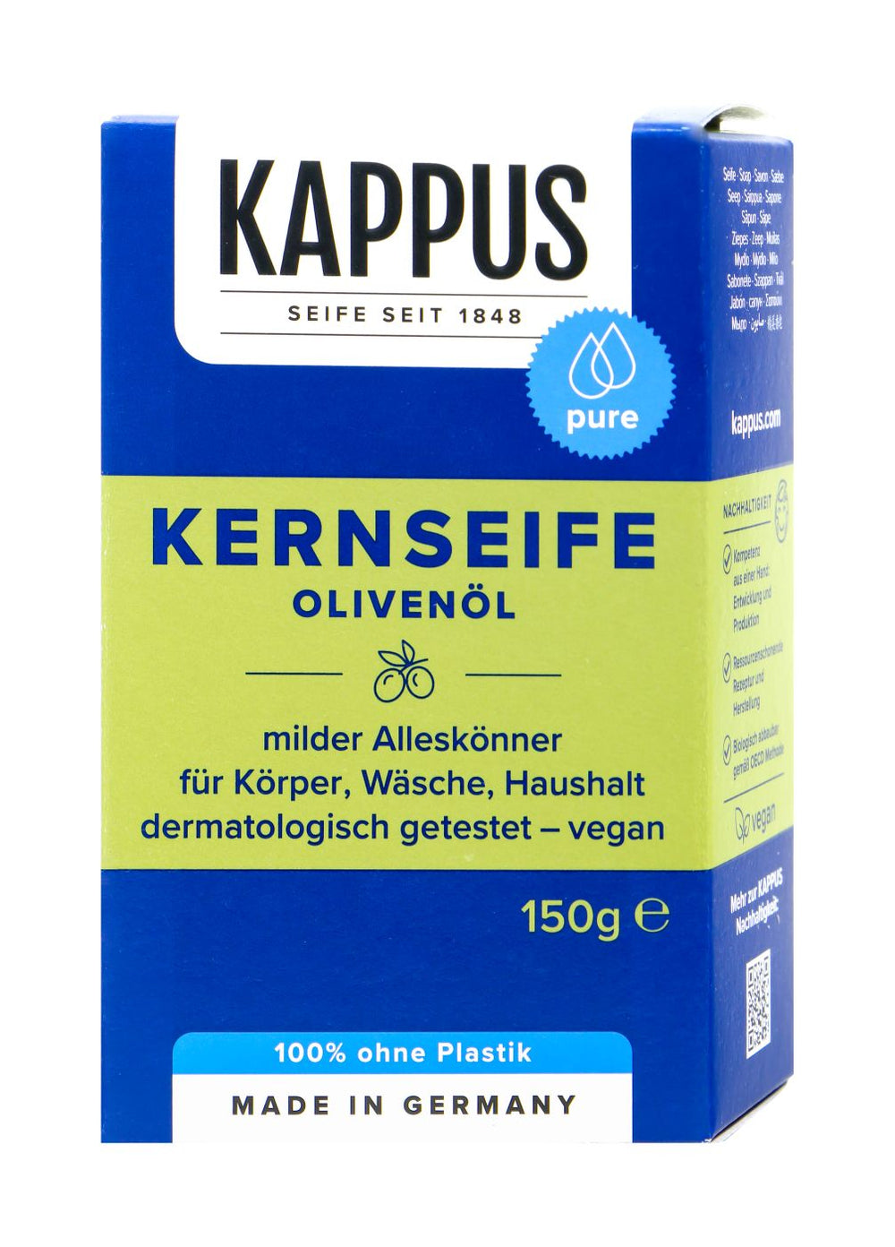 Kappus Kernseife Olivenöl, 150 g