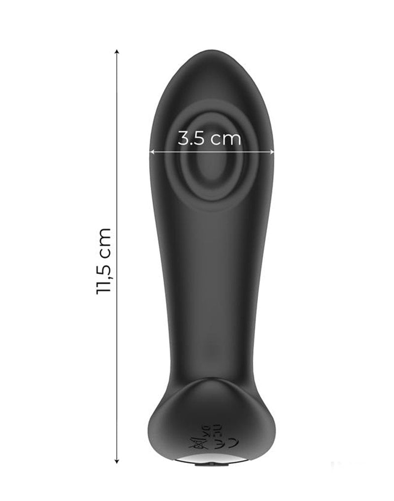 7: IY - Milton - Analplug mit doppelter Pulsfunktion und Fernbedienung - Schwarz