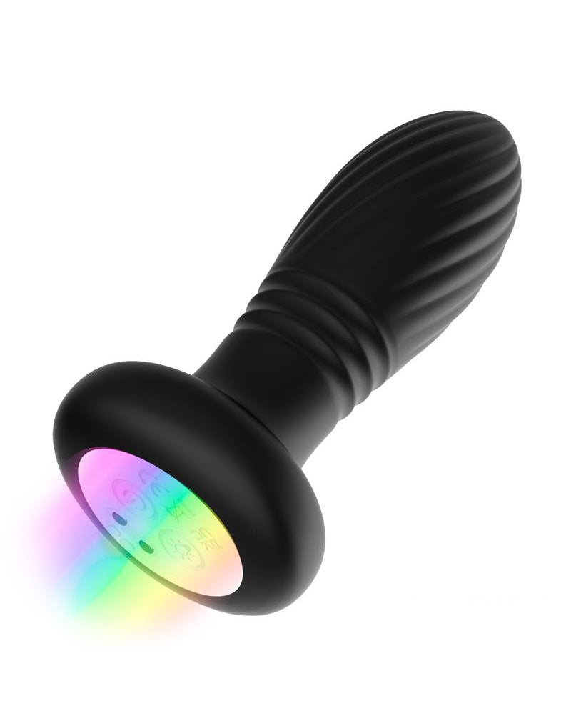 2: IY - Tainy - Stoßender Analplug mit LED-Beleuchtung und Fernbedienung - Schwarz