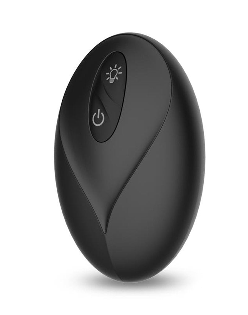 7: IY - Tainy - Stoßender Analplug mit LED-Beleuchtung und Fernbedienung - Schwarz