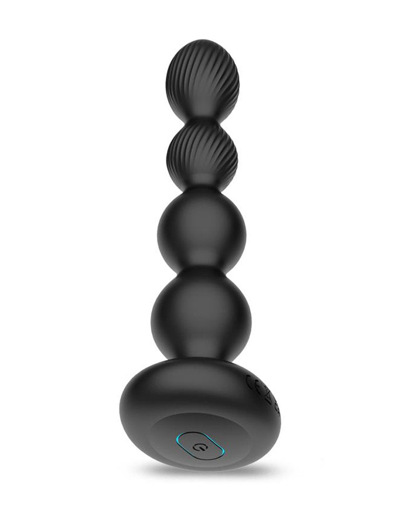 3: IY - Mouve - Analplug mit Vibration und Wellenbewegungen, Fernbedienung, 2 Motoren - Schwarz