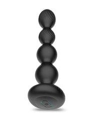 3: IY - Mouve - Analplug mit Vibration und Wellenbewegungen, Fernbedienung, 2 Motoren - Schwarz