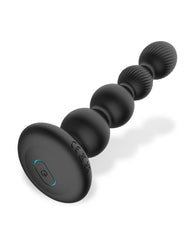 4: IY - Mouve - Analplug mit Vibration und Wellenbewegungen, Fernbedienung, 2 Motoren - Schwarz