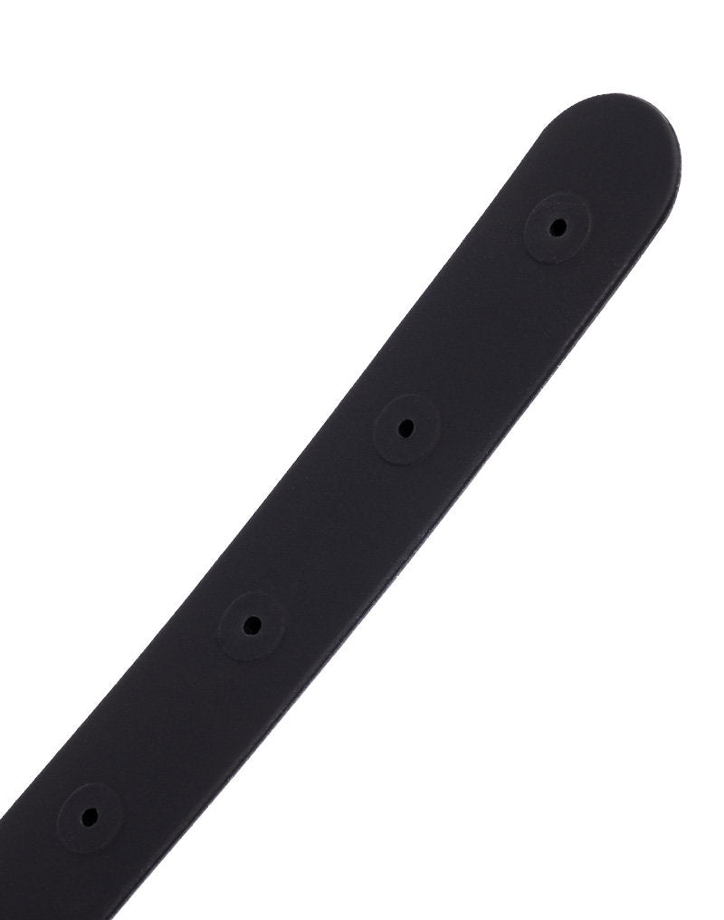 Rimba Latex Play - Halsband mit Aufschrift 'Cum Slut' - Schwarz & Weiß