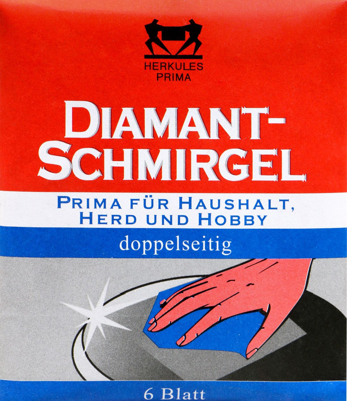 Herkules Diamant Schmirgel doppelseit.Haushalt, Herd, Hobby, 6 er