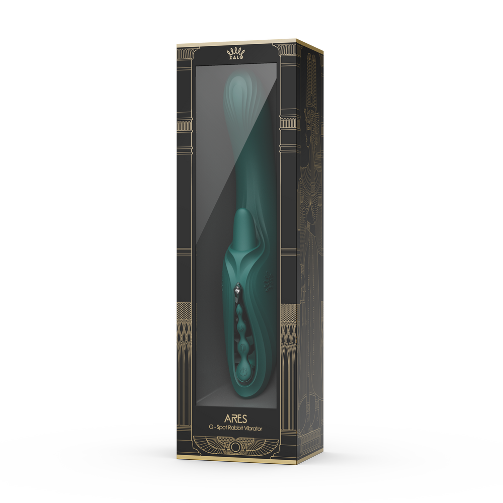 ZALO – Ares – G-Punkt-Rabbit-Vibrator mit App-Steuerung – Türkisgrün