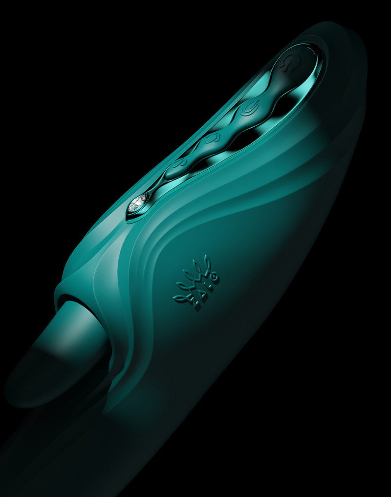 ZALO – Ares – G-Punkt-Rabbit-Vibrator mit App-Steuerung – Türkisgrün