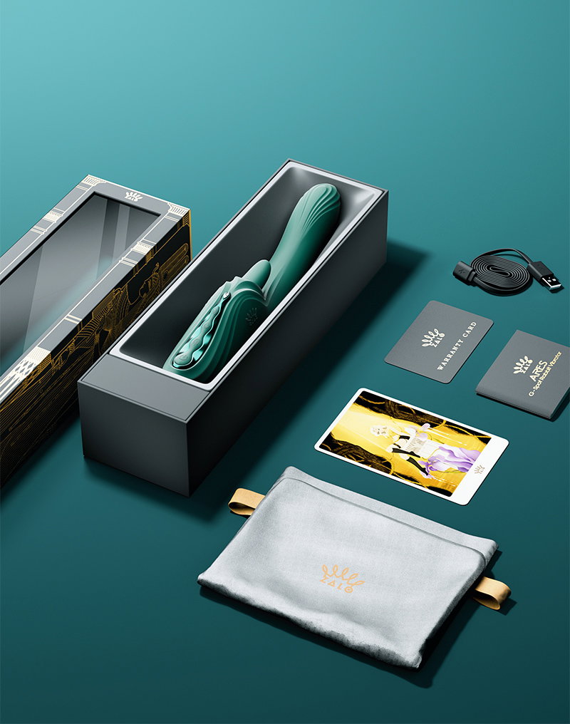 ZALO – Ares – G-Punkt-Rabbit-Vibrator mit App-Steuerung – Türkisgrün