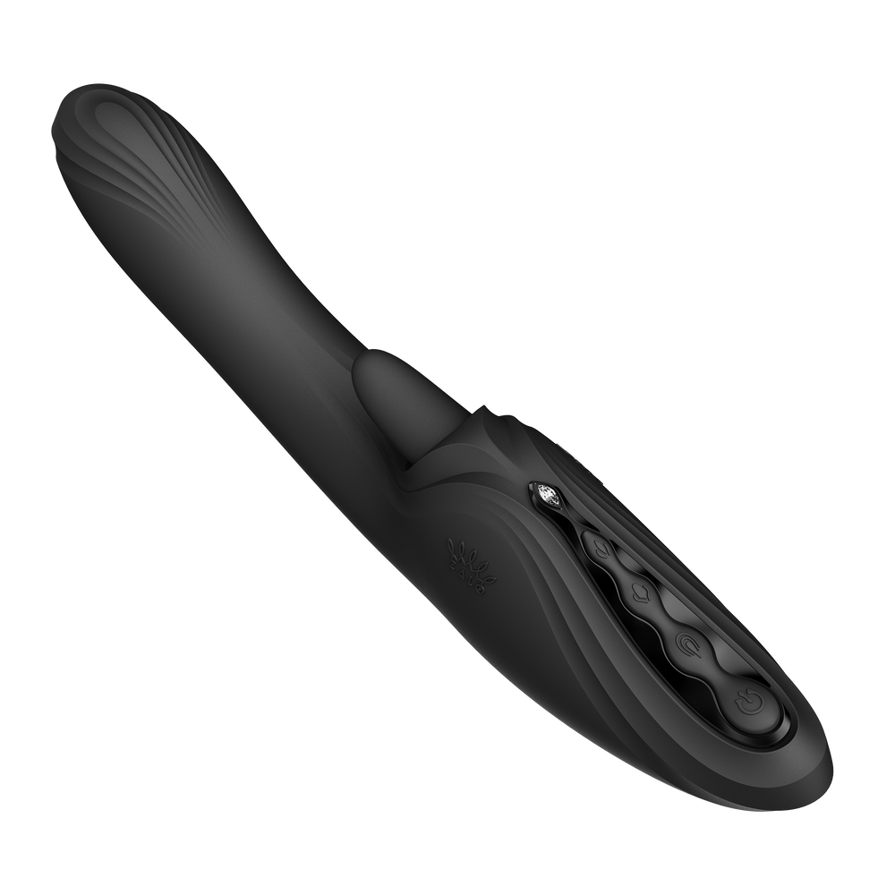 6: ZALO - Ares - G-Spot Rabbit Vibrator App-Controlled - Obsidianschwarz