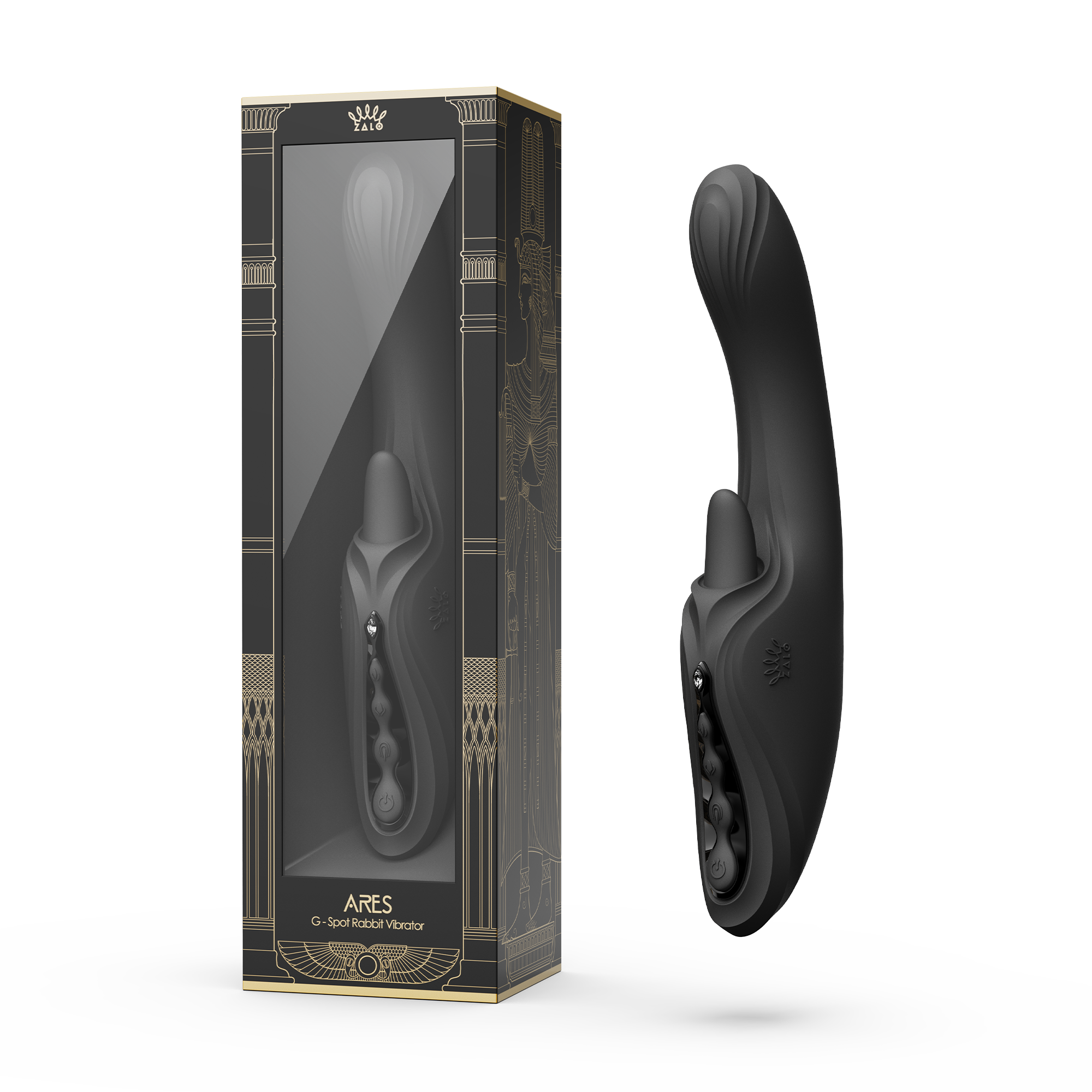 ZALO - Ares - G-Spot Rabbit Vibrator App-Controlled - Obsidianschwarz