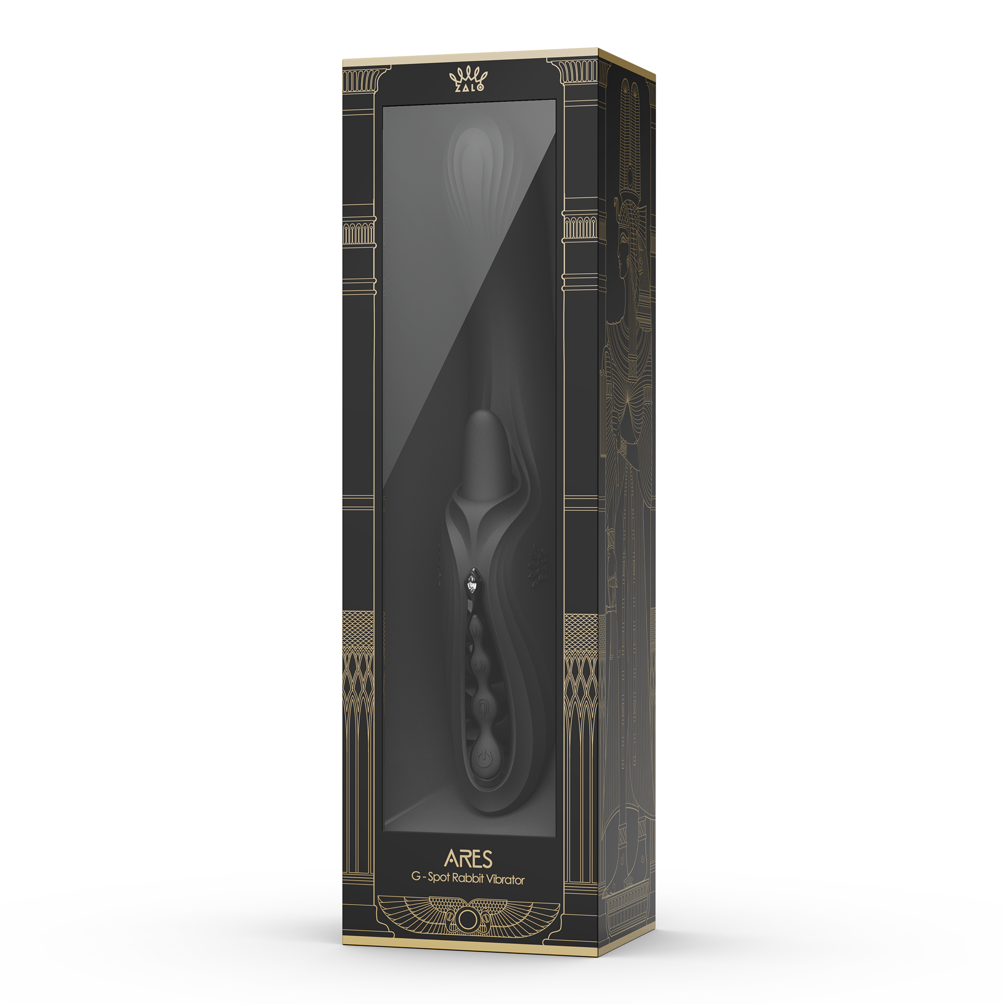 12: ZALO - Ares - G-Spot Rabbit Vibrator App-Controlled - Obsidianschwarz