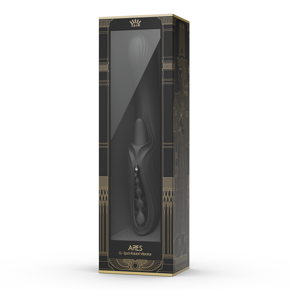 12: ZALO - Ares - G-Spot Rabbit Vibrator App-Controlled - Obsidianschwarz