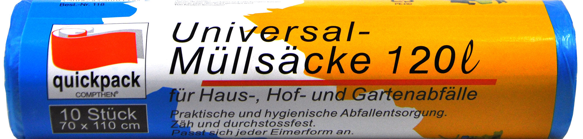Quickpack Müllsäcke Rolle 120 l, 70x110, 10 er