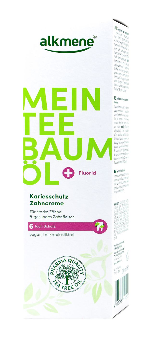 Alkmene Teebaumöl Kariesschutz Zahncreme, 100 ml