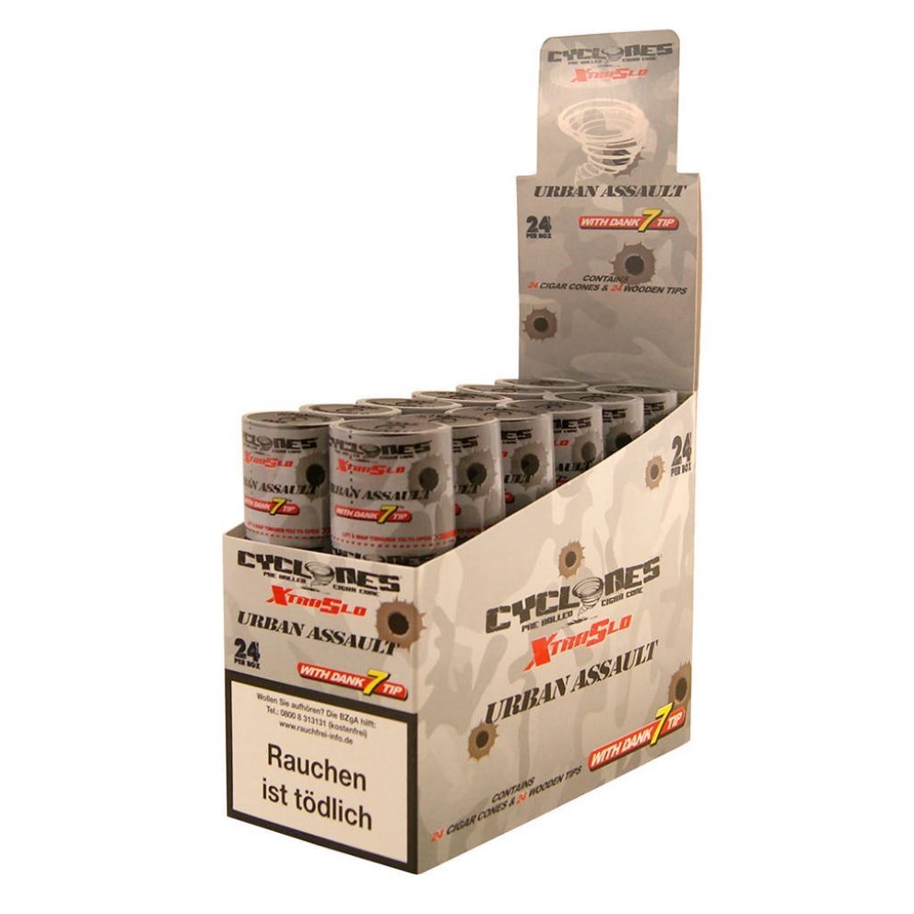 Cyclones XTRA Urban Assault Blunts mit Holzfilter (24-er)