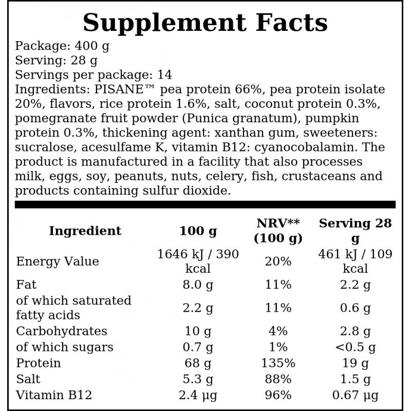 100% Vegan Protein - 400g - Vanilla x10