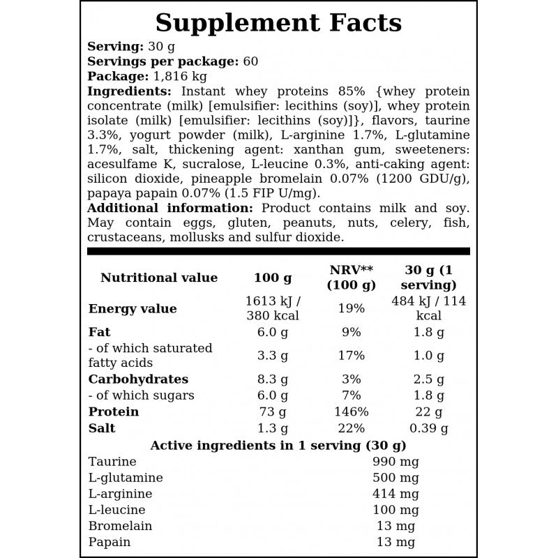 100% Whey Professional - 1816g - Vanilla