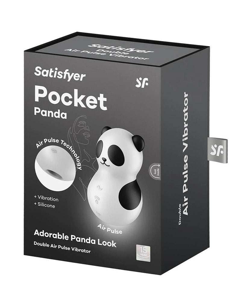 Satisfyer - Pocket Panda - Double Air Pulse Vibrator - Schwarz/Weiß