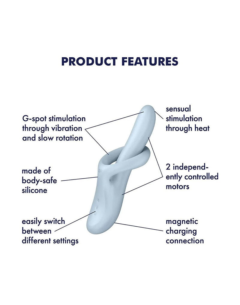 Satisfyer - Heat Flex 4 - Wärmender Rabbit-Vibrator - Blau