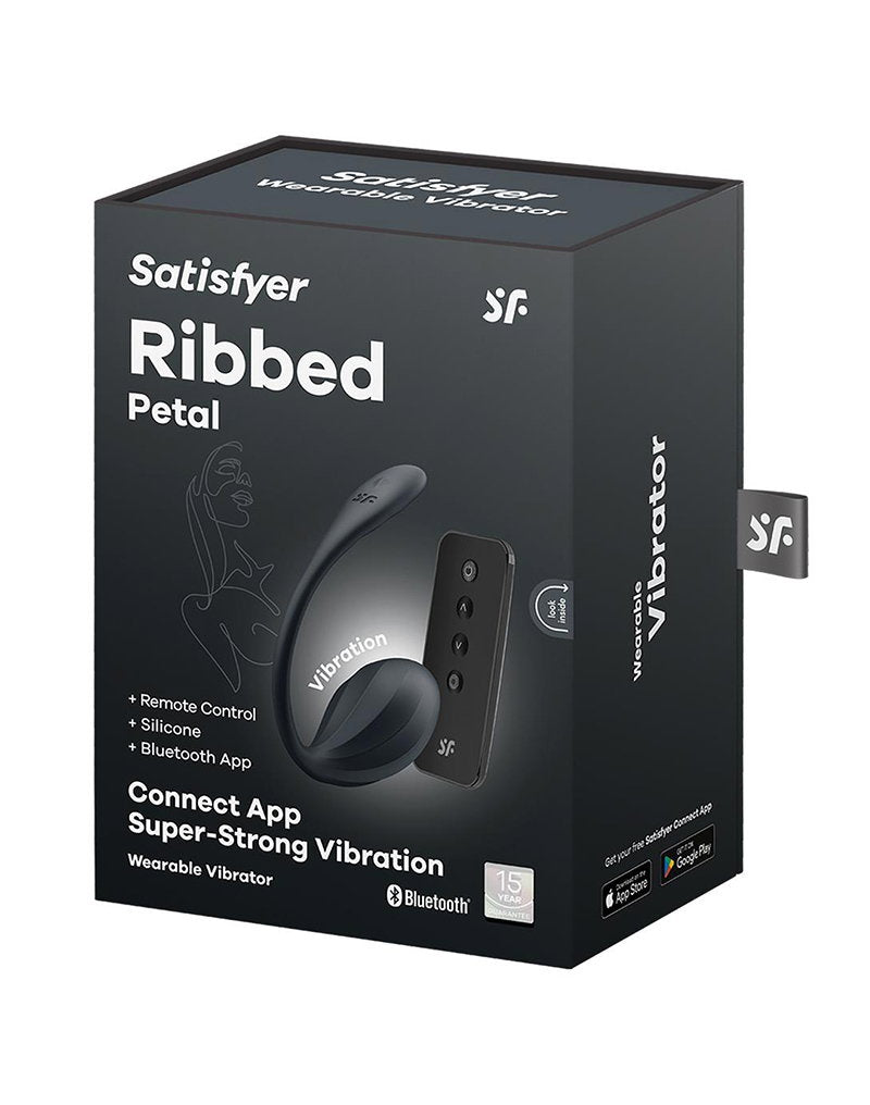 2: Satisfyer - Ribbed Petal - Wearable Vibrator (mit App-Steuerung) - Schwarz