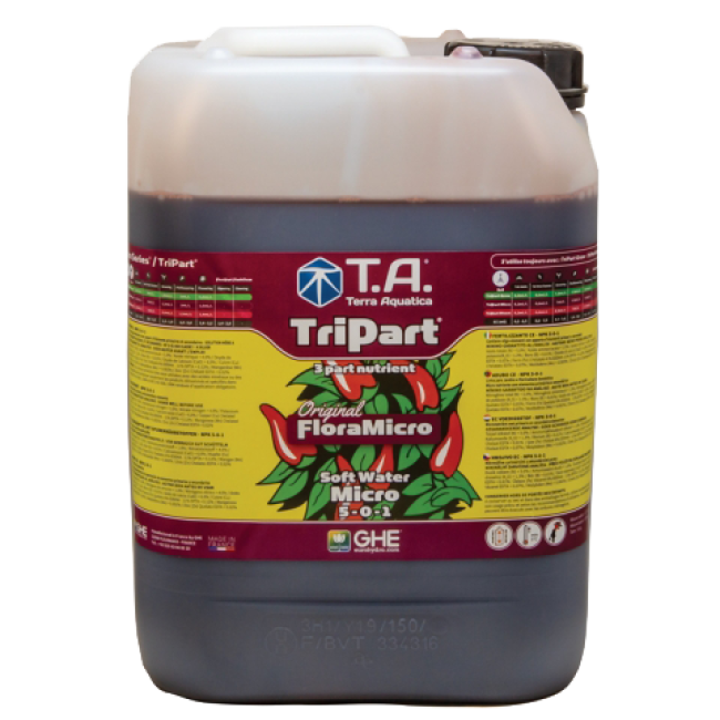T.A. TriPart Micro, Weiches Wasser, 10 L  (GHE Flora Micro)
