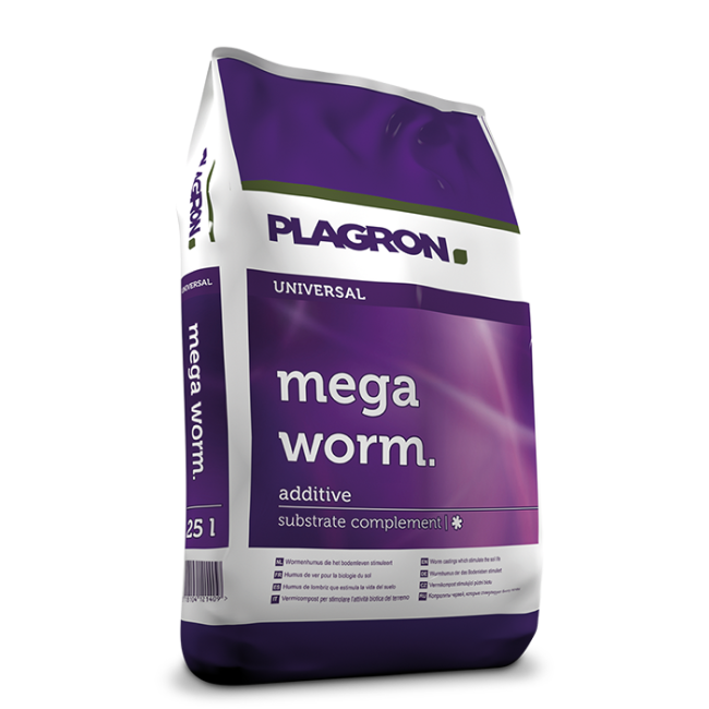 Plagron Mega Worm, natürlicher Stickstofflieferant, fein gesiebt, 25  L