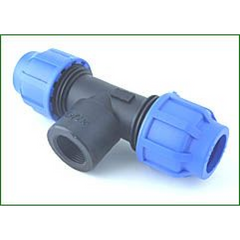 T-Stück, 25 mm auf 3/4 Zoll IG auf 25 mm, verschraubt