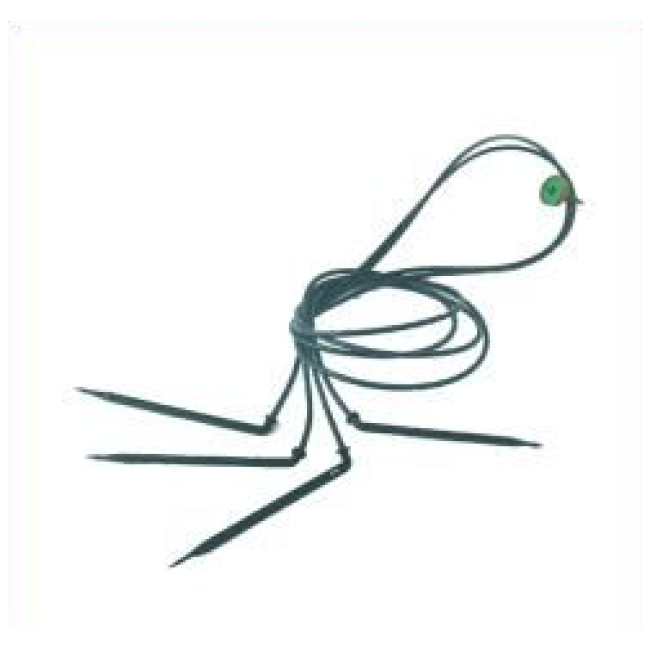 Wasserspinne, Verteiler, 4x 1 m, Tropfschlauch inkl. CNL-Ventil und Tropfschlauchhalter, 45° gebogen