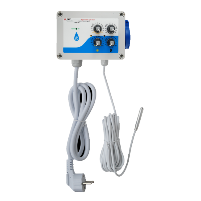 GSE Water Timer, Bewässerungszeitschaltuhr inkl. Tag und Nacht Lichtsensor, 10 A, 230 V, 50 Hz