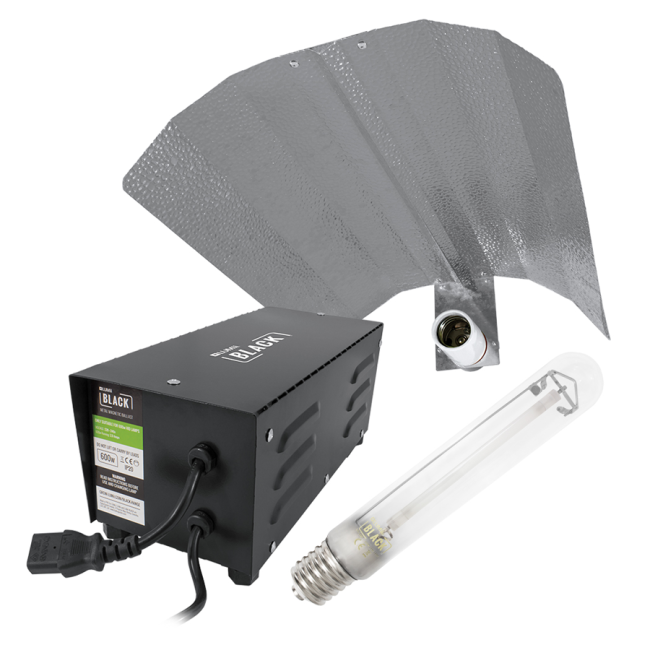 LUMii Black 10er Set magnetisches Vorschaltgerät mit Reflektor und Lampe, 600W