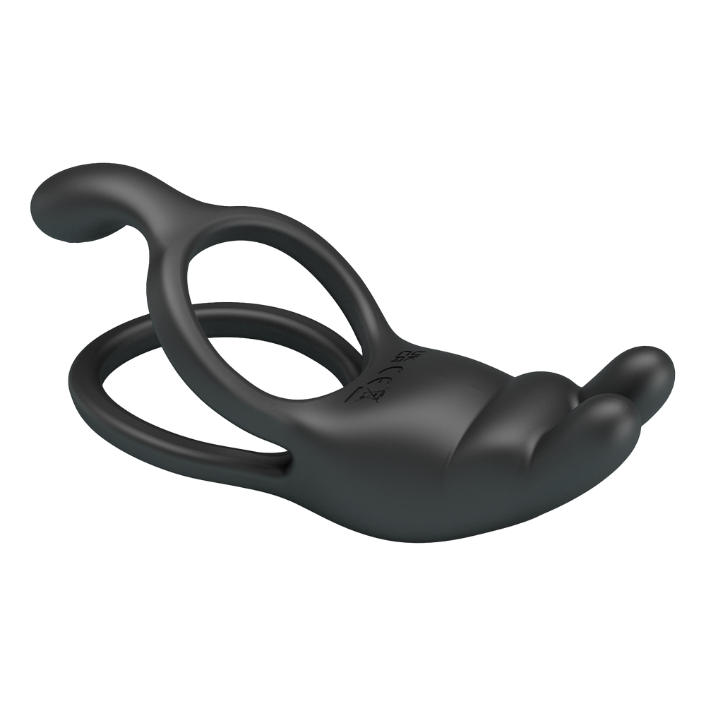 6: Pretty Love - Seth - Vibrierender Cockring - Schwarz