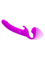 Pretty Love - Zanini - Vibrierender trägerloser Umschnalldildo - Lila