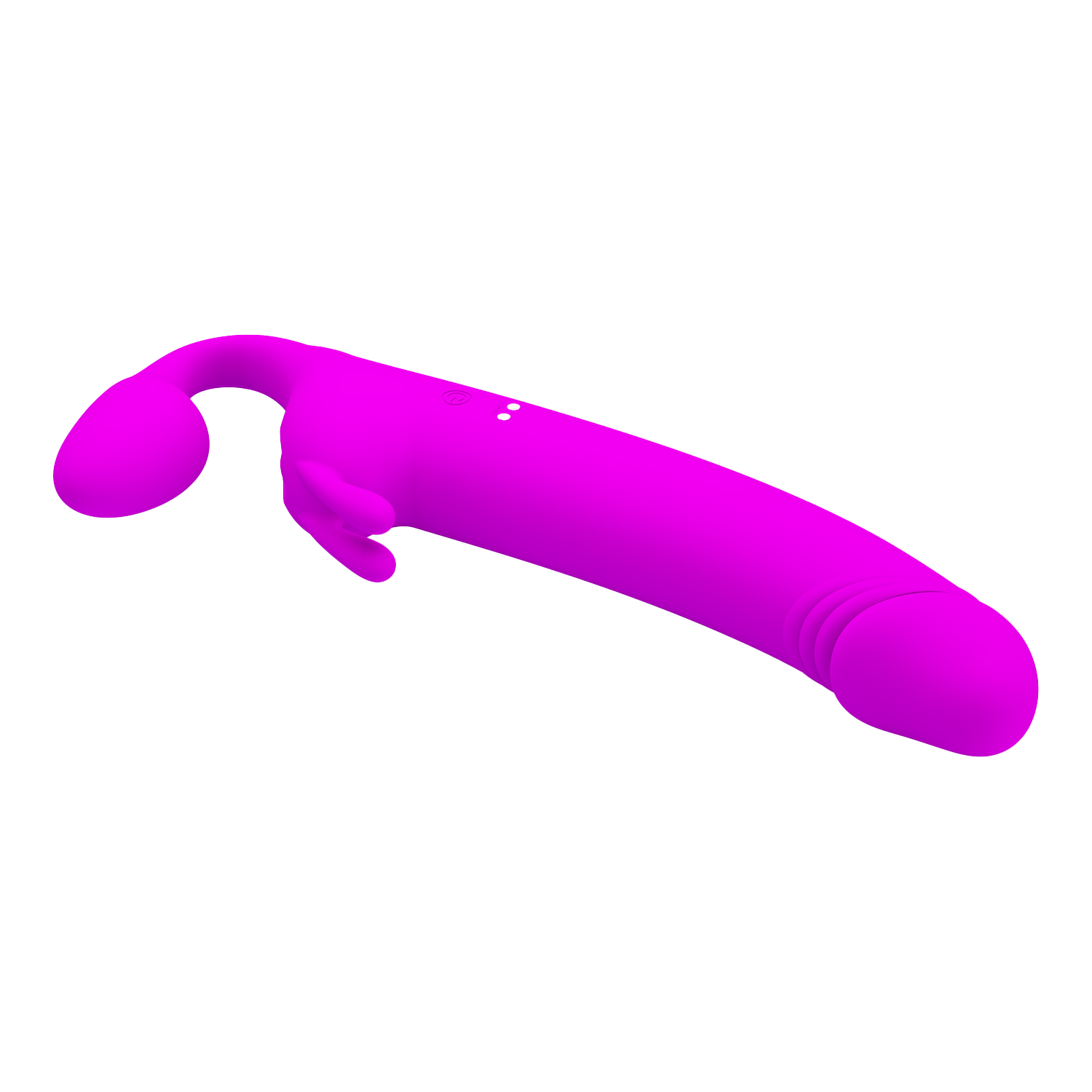 4: Pretty Love - Zanini - Vibrierender trägerloser Umschnalldildo - Lila