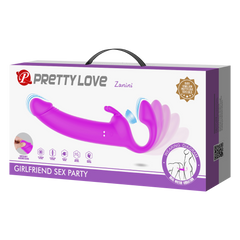 2: Pretty Love - Zanini - Vibrierender trägerloser Umschnalldildo - Lila