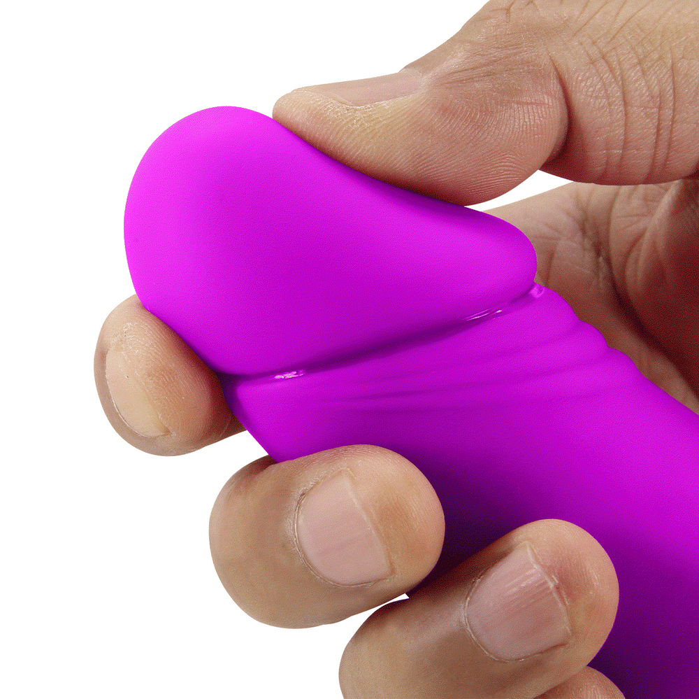 10: Pretty Love - Zanini - Vibrierender trägerloser Umschnalldildo - Lila